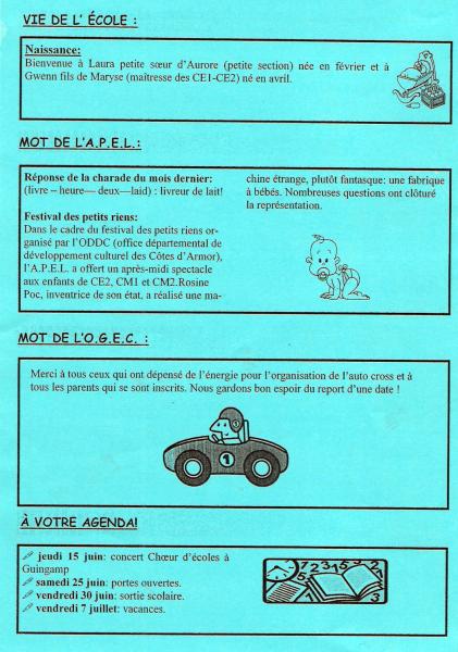 Bulletin d'information Mars-Avril 2006