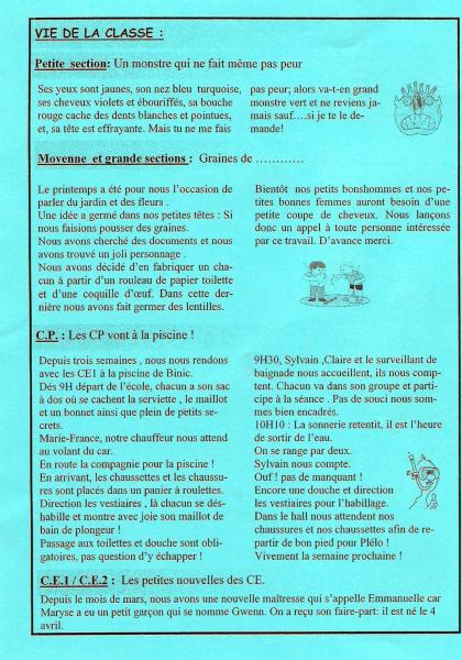 Bulletin d'information Mars-Avril 2006